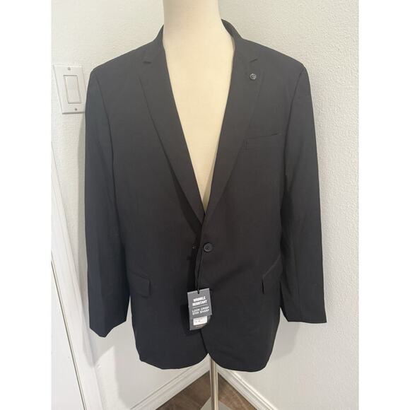 Johnny Bigg Black RAYMOND 2 BUTTON SUIT JACKET NEW With Tags Size 48 - Picture 1 of 7